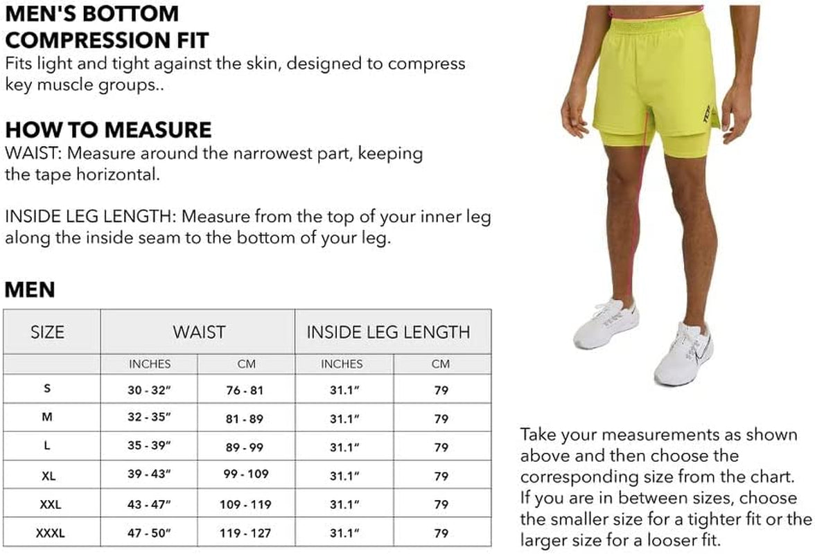 Men'S Ultra 2 in 1 Running Shorts with Inner Compression Short and Zip Pocket